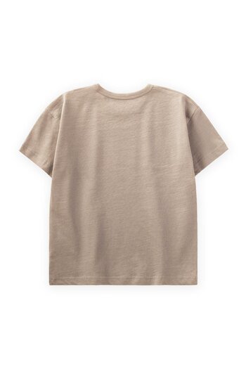 Cigit Beige Basic T-Shirt for Baby 0-3 Years