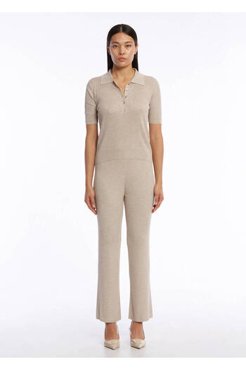 Knitss Beige Knitwear Trousers