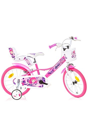 Dino Bikes Fairy DB-164RSN-09FY Dino Bikes children's bicycle, 16 inch, pink with white color
