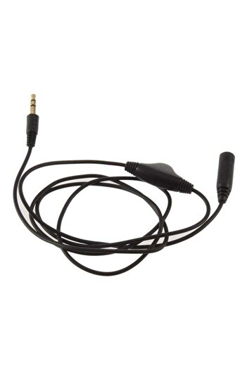 Generic Extension Headphones Cable With Volume Control 1M Black