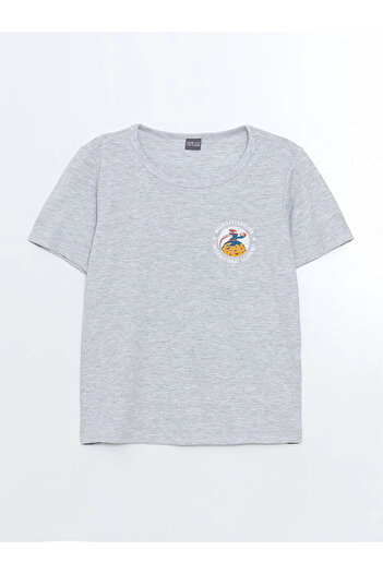 LC Waikiki Lcw Eco Gray Bicycle Collar Boys T-Shirt and Shorts