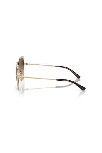 Michael Kors Woman Square Sunglasses- Mk 1141 - Lense Size:57mm - Light Gold / Dark Tort Insert
