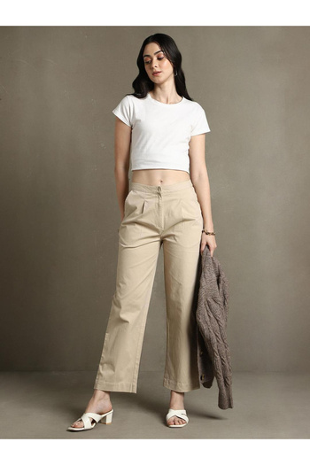 Dennis Lingo By Styli Cotton Straight Fit Casual Trousers