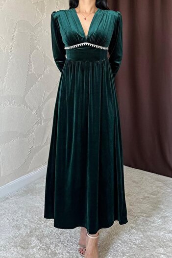 trend_ermege Mrpurple Emerald Underbust Stone Dress