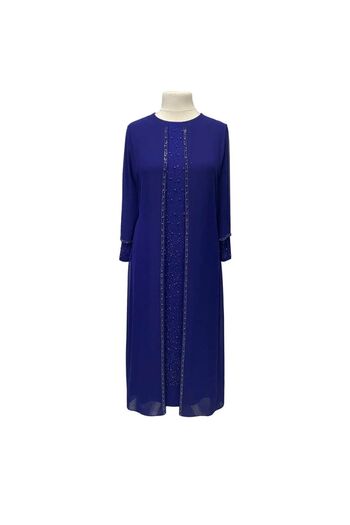 HESNA Arya Round Neck Stylish Stone Embroidered Plus Size Mother Evening Dress