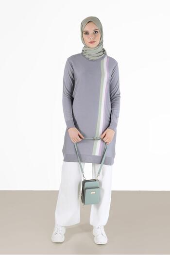 Alvina COLOR RIBBON DETAILED KNITWEAR TUNIC 42107