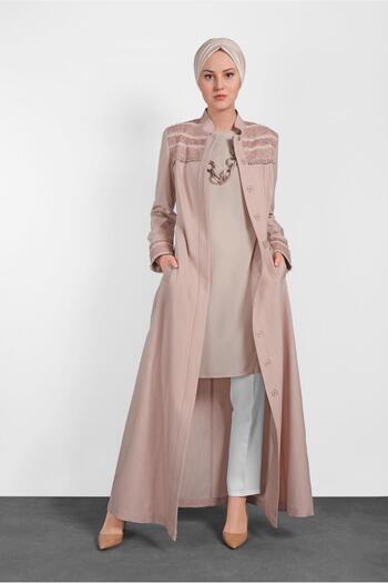 Alvina Tunic with Elastic Sleeves with Rush Detail 4380