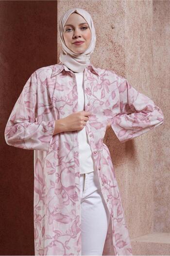 Alvina Linen Tunic 44769 - Patterned and Effect