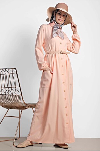 Alvina 4088 Model Buttoned Dress