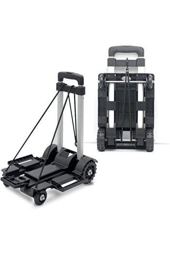 fulina Folding Hand Truck, With 4 wheel, Expandable Chassis, 45x 24x10cm, for Luggage, Moving