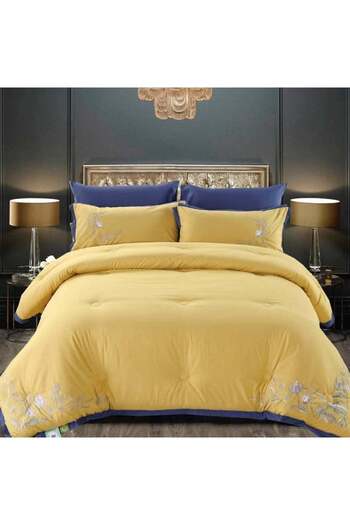 Comfy Dream 6 Pc Embroidery Cotton Comfy Comforter Set With Fiber Filling 9