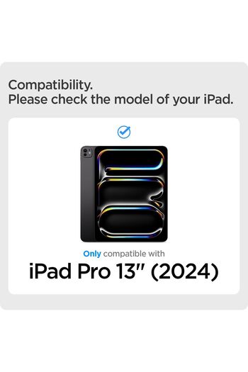 Spigen جراب Spigen Air Skin Folio OneTap لجهاز iPad Pro مقاس 13 بوصة (2024) M4 - رمادي
