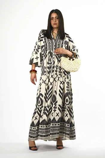 ABBRA Women's Katleya Model 100% Viscose Summer Dress