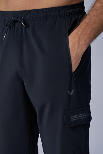 bilcee Men's Dark Navy Blue Training Thin Summer Men's Sweatpants 4139