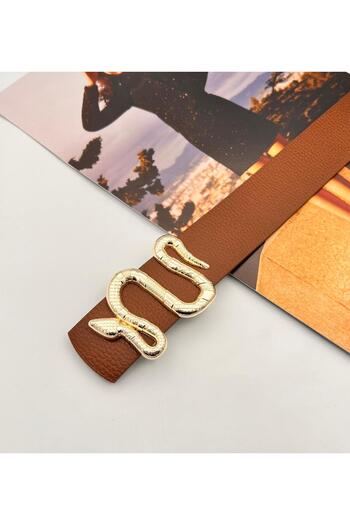 MODAM HİFA Χρυσή γυναικεία ζώνη και στοιχεία - Snake Buckle - Παπούτσια Gx9688
