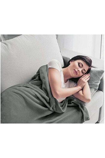 Comfy PIONEER SILKY SOFT FLANNEL BLANKET BLACK 200 X 220 CM SILVER GREY