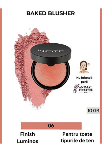 NOTE Baked Blusher 06 Hot Rose