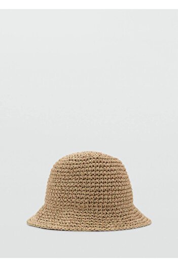 MANGO Woman Lureks Straw Bucket Hat