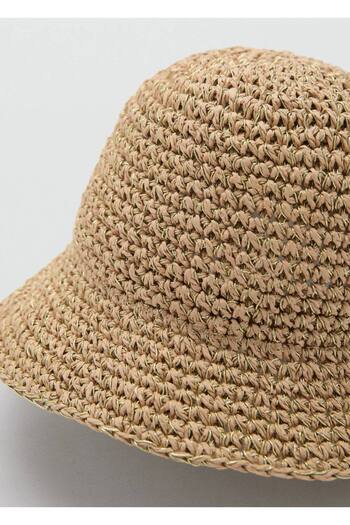 MANGO Woman Lureks Straw Bucket Hat