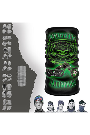 e-Taktik ® Extreme Choppers Motocycle Buff Neck Collar Bandana Balaklava
