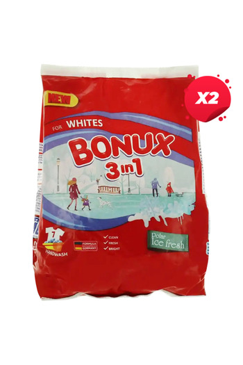 Bonux X2 - BONUX HAND WASH DETERGENT 400G 3IN1 ICE FRESH 8 WASHES