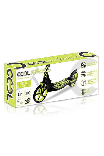 TOYFEST Katlanabilen 2 Tekerlekli Neon Sarı Renk Scooter - 12 Yaş +