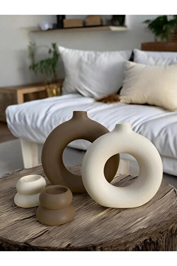 ÇİMEN HOME Σετ 4 Bohemian Candleholder και βάζο