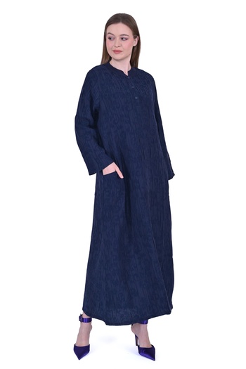 Invee Invee 7026 Modal Dress with Pockets - Navy Blue
