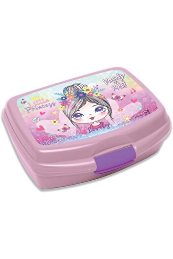 Generic Little Princess Plastic Lunch Box for Kids, Purple