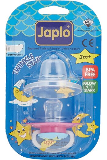 Japlo Star Twinkle Star B Orthodontic Pacifier and Night Growth Cap