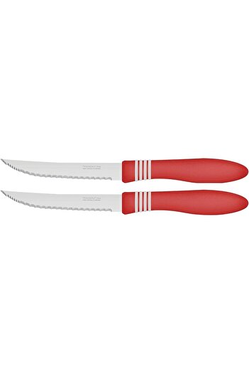 TRAMONTINA Since 1911, Made In Brazil - Cor&cor 2 Pieces Steak Knife Set With Stainless Steel Blade