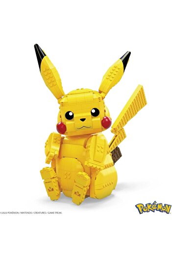 MEGA Pokemon Jumbo Pikachu Construction Set with character figures, Building Toys for Kids (825 Piec