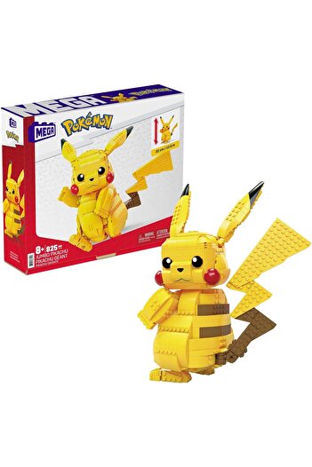 MEGA Pokemon Jumbo Pikachu Construction Set with character figures, Building Toys for Kids (825 Piec