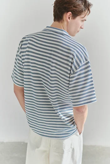 Trendyol Collection Limited Edition Ecru Regular Polo Neck Plain Gestricktes Polo Neck T-Shirt TMNSS25PO00004