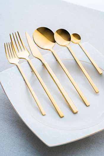 ACAR Camila 72 Piece Gold Fork Spoon Knife Set