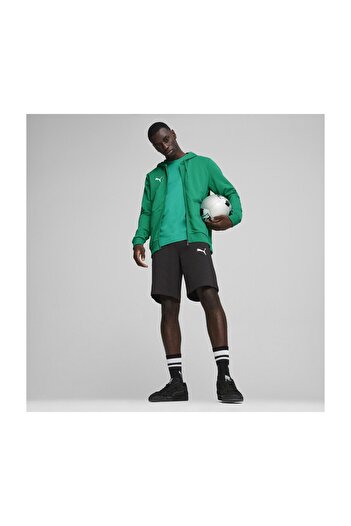 Puma Férfi futballedző tréningruha felső - Teamgoal Casuals, zöld, kapucnis 65859505