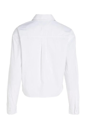 Tommy Jeans KOŠILE, PRO ŽENY, PLNÁ BARVA, S LOGEM, ZAPÍNÁNÍ NA KNOFLÍKY