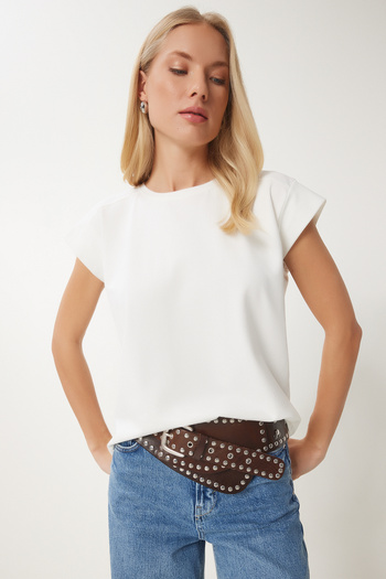Happiness İstanbul Tricou tricotat de bază Bone pentru femei HW00017
