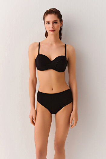 SUWEN Bikini Bottom with Side Draping
