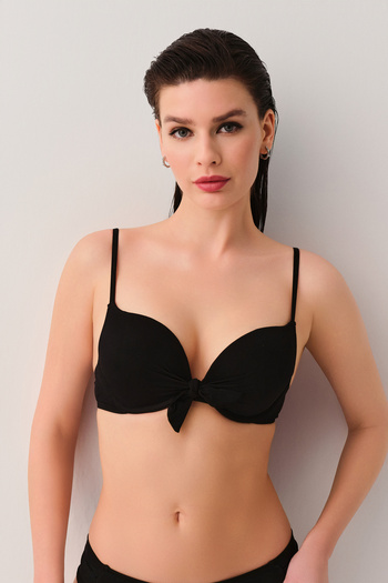 SUWEN Fully Padded Bikini Top with Lace Front