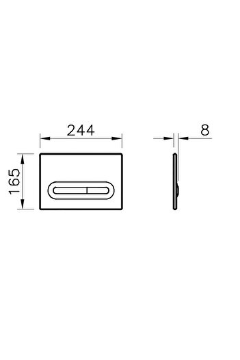 VitrA Loop t 740-0780 Control Panel, Glossy