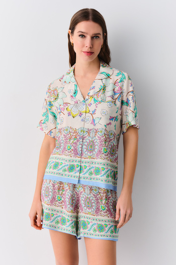 SUWEN Harley Macular Shorts Pajama Set