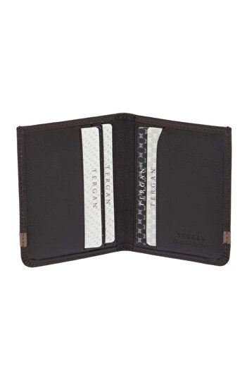 Tergan Brown Genuine Leather Unisex Credit Card Holder - S1Kk00001663-A8K