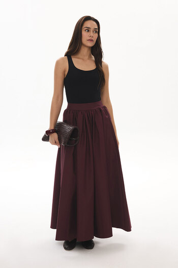 Hooopstore Flera Balloon Burgundy Skirt