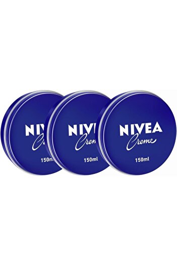 NIVEA Moisturizing Cream for All Skin Types for Face, Body, and Hands, Pack of 3 150ml by Nivea