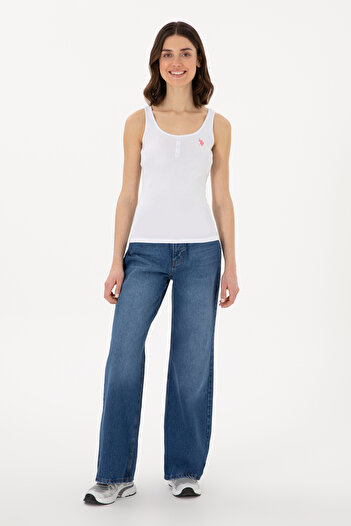 U.S. Polo Assn. Women's Blue Loose Fit Jean Trousers 50304259-Dn0022