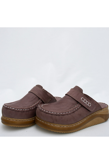 CONSUELO Orthopedic Leather Velcro Sabo Slippers 10213