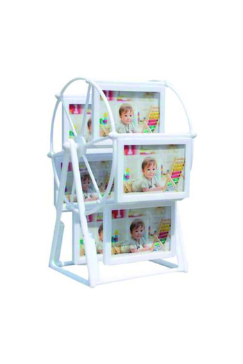 Lizpo Decor 12 Photo Girl's Room Gift White Movable Ferris Wheel Mill Frame