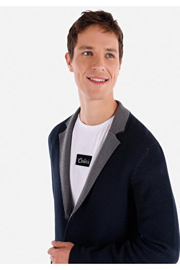 Colin's Slim Fit Erkek Lacivert Hırka