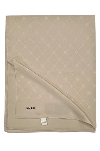 Aker Dark Beige Monogram Shawl - Model 961